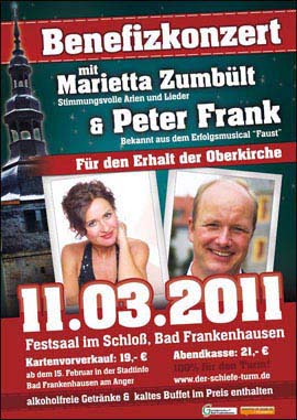 Benefizkonzert zum Erhalt der Oberkirche Benefizkonzert zum Erhalt der Oberkirche