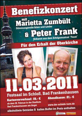 Benefizkonzert zum Erhalt der Oberkirche