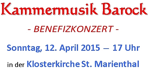 Konzert »Kammermusik Barock« in unserer Klosterkirche Konzert »Kammermusik Barock« in unserer Klosterkirche