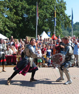 Mittelalterspektakel auf Burg Schönburg 2018